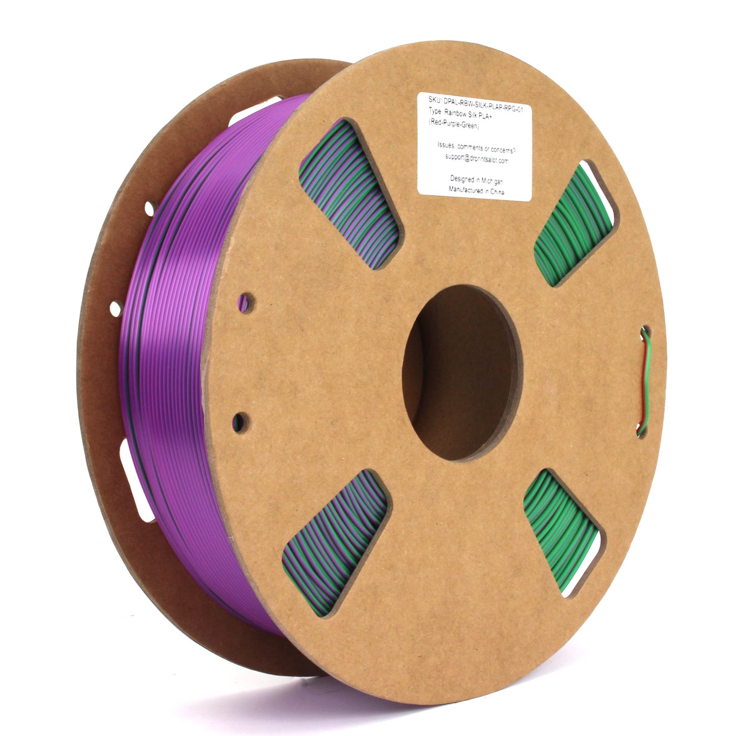 DRPRINTSALOT Rainbow Silk PLA+ Premium Quality 3D Printer Filament, 1 KG Spool