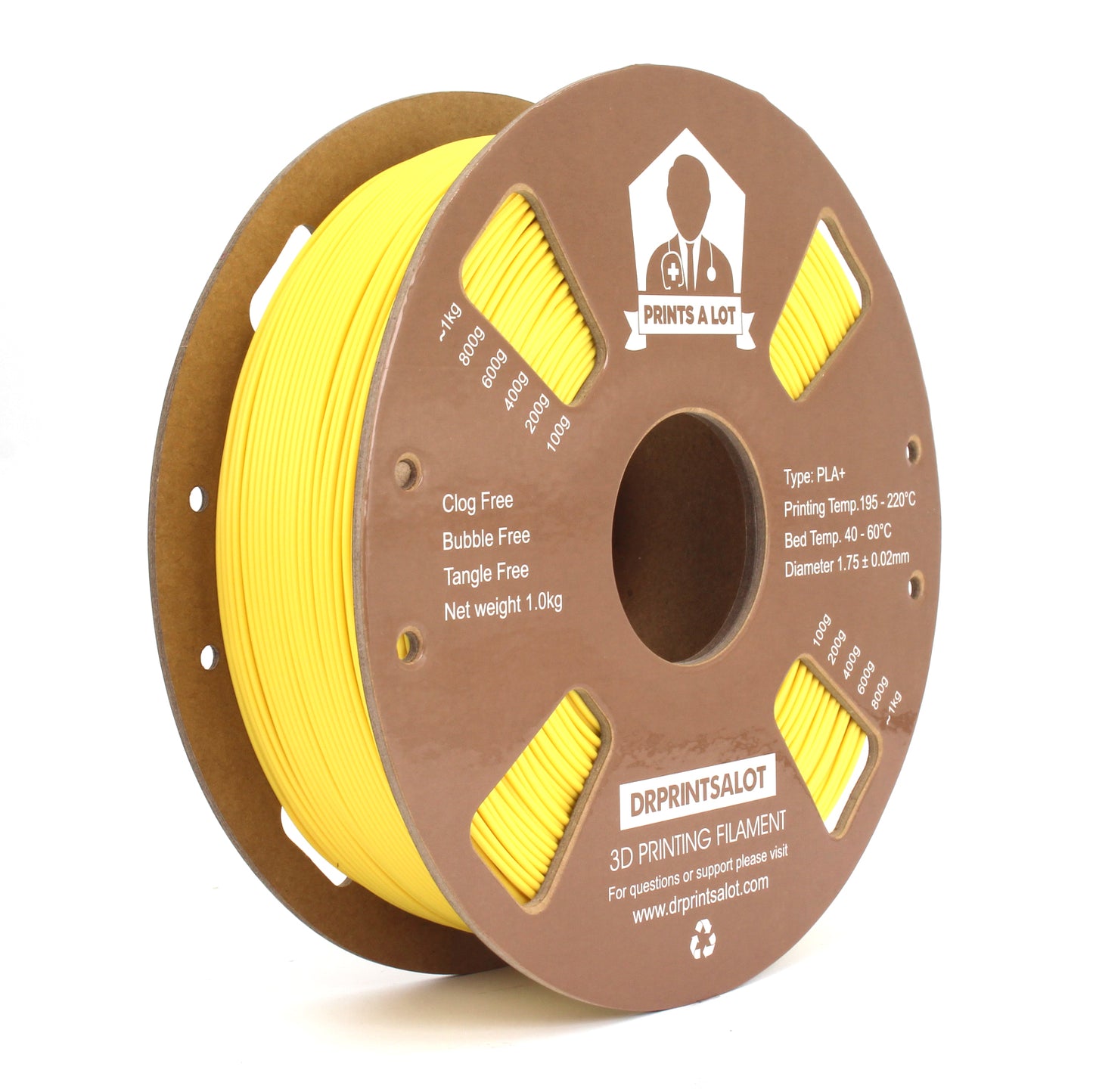 DRPRINTSALOT Premium Matte PLA+ Filament: Vibrant Colors for Exceptional 3D Printing