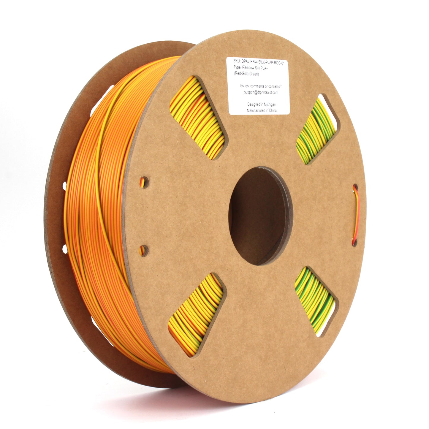 DRPRINTSALOT Rainbow Silk PLA+ Premium Quality 3D Printer Filament, 1 KG Spool